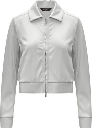 K-Way ISY SL Spacer Fleece Jacket - Dames - Leren en Su&egrave;de Jassen - Wit - L - Leer - Jassen