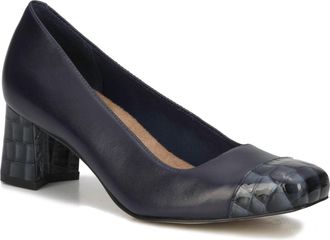 Ros Hommerson Womens Mira Pumps In Navy Cashmere/croc