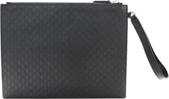 Gucci Pre-owned Clutches, female, Black, Size: ONE SIZE Pre-owned Leather gucci-bags