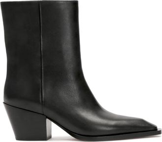 Kazar Zwarte cowboy-stijl laarzen - Dames - Cowboylaarzen - Zwart - 39 EU - Leer - Schoenen