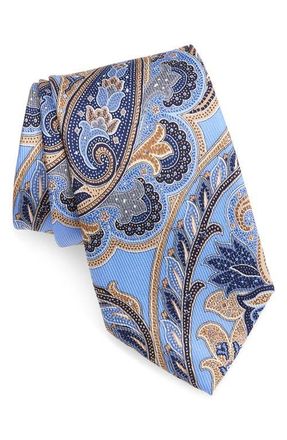 Nordstrom Paisley Jacquard Silk Tie in Lt Blue at Nordstrom