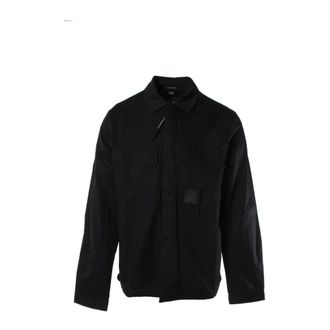 C.P. Company Metropolis Gabardine Pocket Shirt - Heren - Zomerjassen - Blauw - 2XL - Katoen - Jassen