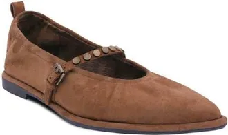 Ash Bella Studded Mary Jane Flat in Chestnut at Nordstrom, Size 37