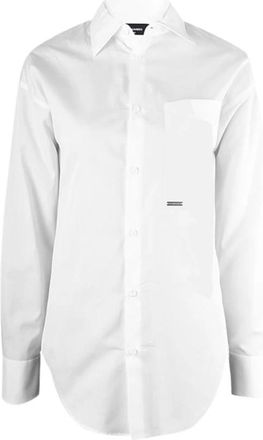 Dsquared2 Poplin Shirt - Dames - Overhemden - Wit - 2XS - Katoen - Overhemden