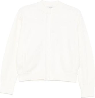 Max Mara Trui met ronde hals - Dames - Vesten - Wit - L - Wol - Truien & Vesten