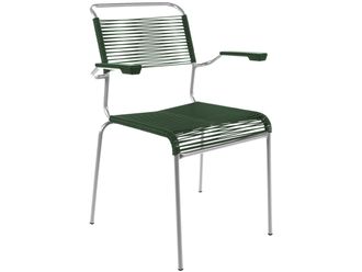 Schubiger M&ouml;bel Spaghetti-Stuhl S&auml;ntis mit Armlehne