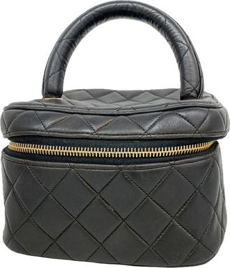 Chanel Black Leather Vanity Bag (Pre-Owned)