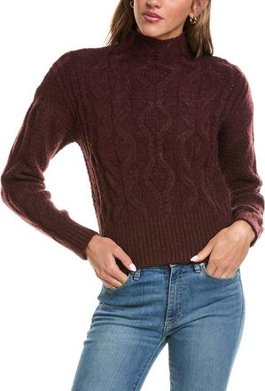 525 america Oversized Cable Funnel Neck Pullover