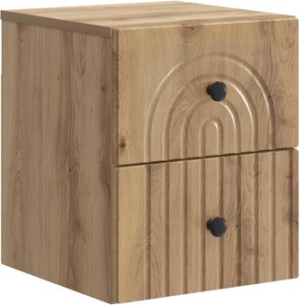 vidaXL Mesita De Noche De Pared Roble Artisan 33 X 34,5 X 40 Cm Vidaxl