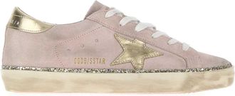 Golden Goose Pink Suede Super Star Sneakers