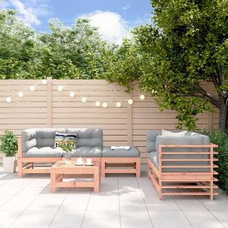 vidaXL Vidaxl - Juego De Muebles De Jard&iacute;n 6 Pzas Madera Maciza Abeto Douglas