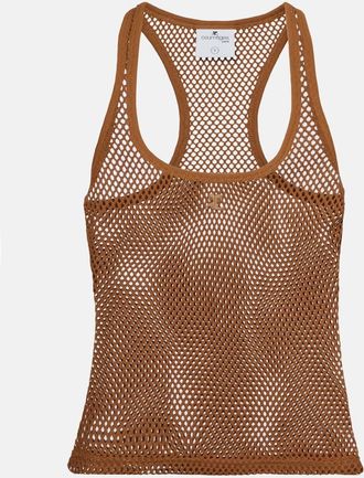 Courrèges Courrèges Tank top Scuba in mesh di cotone