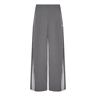 adidas Originals 3 Stripe Deluxe Pants Asia Sizing Light Grey LE9683