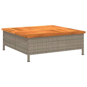 vidaXL Vidaxl - Cubierta Para Base Sombrilla Rat&aacute;n Pe Acacia Gris 70x70x25 Cm
