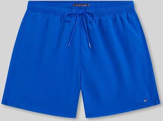 Tommy Hilfiger Regular Fit Badehose mit Logo Stitching in Royal, Gr&ouml;&szlig;e XXL