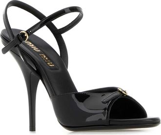 Miu Miu Womens Black Leather Sandals Nero Sandali