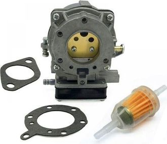 OEM Kit De Carburador 693480 Para Motor Briggs & Stratton De 16,5 Hp Bicil&iacute;ndrico 42a707 De Cuatro Tornillos, Herramienta De Jardiner&iacute;a, Metal, Plata
