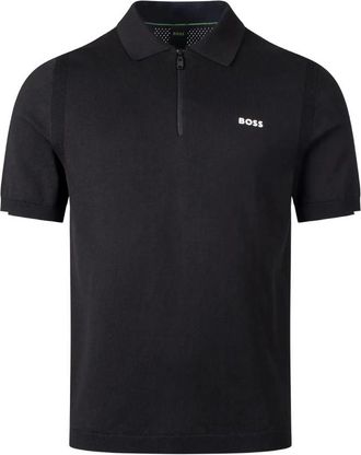 HUGO BOSS Logo-print Quarter-zip T-shirt