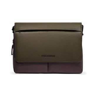 Piquadro Tassen, Heren, Groen, ONE Size, Katoen, Messenger Laptoptas 14