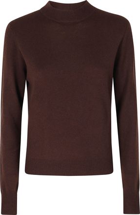 Essentiel Brown Kash Round Neck Cashmere Knit Sweater