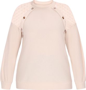 Usha Grote maat blouse vrouwen beige