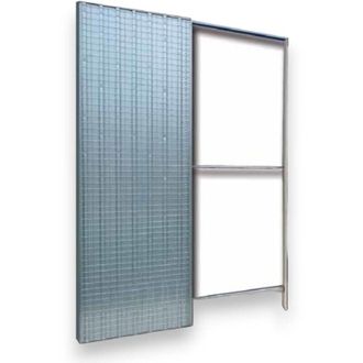 No Brand Controtelaio intonaco per porte a scomparsa in lamiera con spessore 105 mm - 90x210 cm