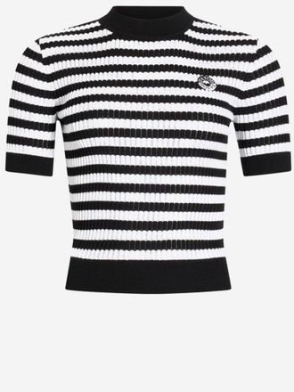 Patou Baumwollpullover mit Streifenmuster