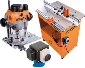 CMT Tavolo industriale Professional 999.500.01 + fresatrice elettrica 7E 2400 w + controller di sicurezza 999.100.11