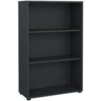 Dmora Dmora - Estante Para Libros Sparto, Estante De Oficina, Porta Libros M&oacute;vil, Biblioteca, 80x34 H124 Cm, Gris