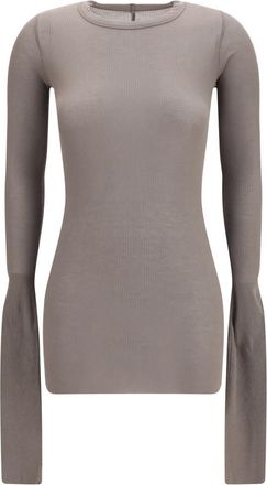 Rick Owens Grey Crew Neck Top