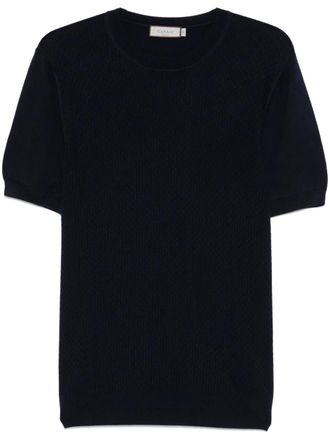 Canali T-shirt lavorata a maglia - Blu