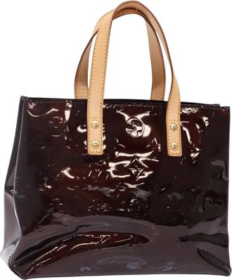 Louis Vuitton Reade Handbag Monogram Vernis Burgundy Patent_Leather Bag (Pre-Owned)