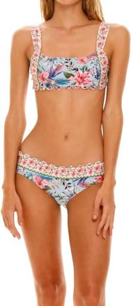 Agua Bendita Zoe Sally Sustainable Bikini Bottom In Blue