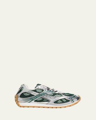 Bottega Veneta Mens Orbit Technical Fishnet Sneakers
