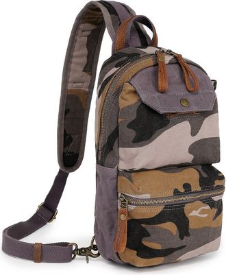 TSD Brand Mountain Leaf Rugged Trail Ready Sling Bag in Grey Camo at Nordstrom