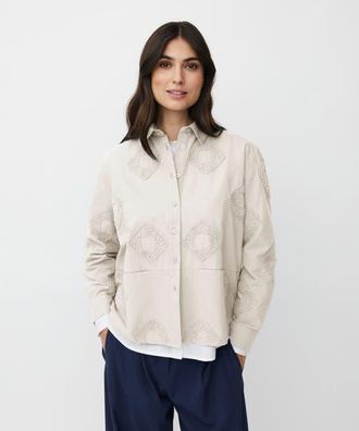 Masai 100% Cotton Long Sleeve Collared Shirt in Jet Stream at Nordstrom, Size Xx-Large