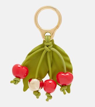 Loewe Paulas Ibiza Cherry leather-trimmed charm