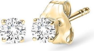 House of Brilliance 14K Gold 1/2 Cttw Round Lab Grown Diamond Solitaire Stud Earrings in Yellow at Nordstrom