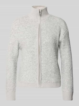 Zabaione Strickjacke mit Woll-Anteil Modell Jo44sy in Hellgrau, Gr&ouml;&szlig;e XXL