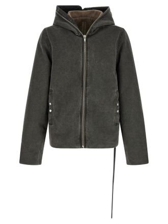Rick Owens Gray Cotton Full-Length Mens Jacket