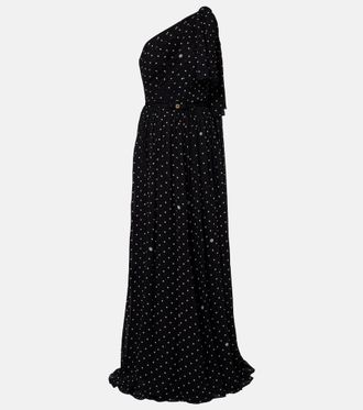 Elie Saab Polka-dot one-shoulder gown
