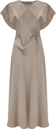 Kocca Kleedjes, Dames, Bruin, S, Elegante Midi Jurk