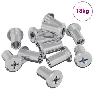 vidaXL Tuerca De Bloqueo 3673 Pcs Plateado Acero Vidaxl