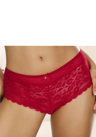 Vivance Panty VIVANCE, Damen, Gr. 48/50, rot, Microtouch, Obermaterial: 88% Polyamid, 12% Elasthan, figurbetont, Unterhosen Panty, aus Spitze in Leo-Optik und