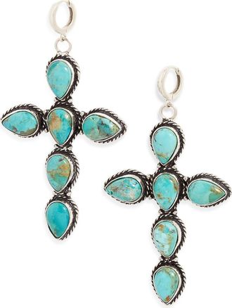CHILD OF WILD Turquoise Drop Earrings in Silver at Nordstrom
