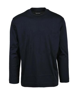 Emporio Armani Crew Neck Cotton T-Shirt With Minimalist Design