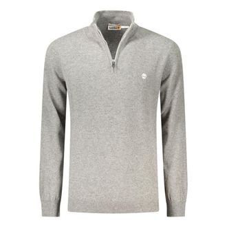Timberland Mens Quarter Zip Long Sleeve Sweater - Grey Nylon - Size Small