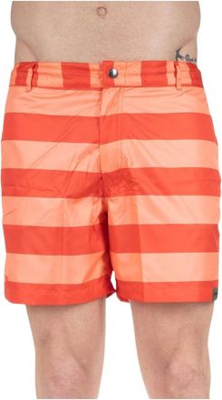 Aspesi Heren zwemkleding ALL Over Line 2 - Heren - Strandmode - Rood - M - Polyester - Badmode