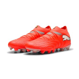 Puma Fussballschuh PUMA FUTURE 9 PRO FG/AG, Gr. 42,5, glowing rot, puma wei&szlig;, puma schwarz, puma silber, Synthetik, Schuhe Fussballschuh, f&uuml;r Rasenpl&auml;tze