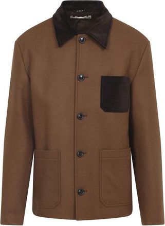 Marni Structured Brown Wool Jacket